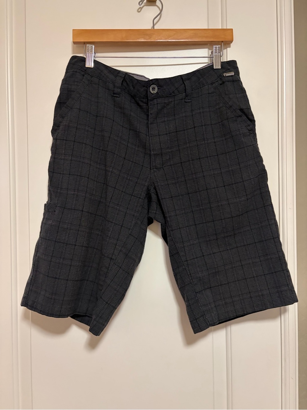 ☀️Prana Black Plaid Flat-Front Men's Athleisure Everyday Shorts☀️